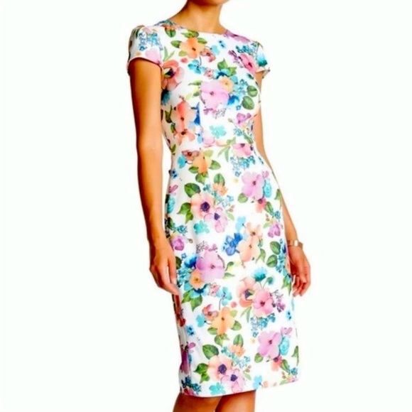 Floral Print Women's Dress - Picture 1 of 5